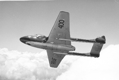 Vampire T11 in Royal Rhodesian Air Force livery.