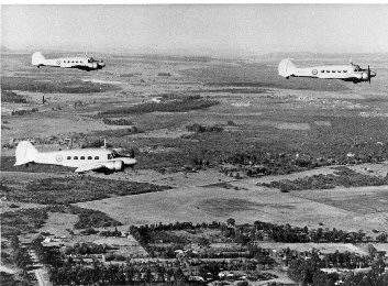 Three Avro Ansons being ferried from the UK - June 1948