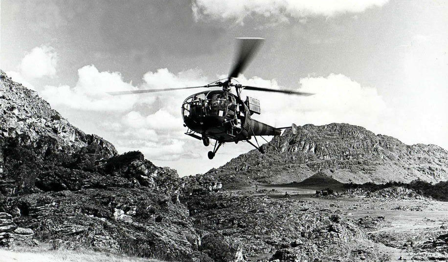 Alouette III in the Chimanimani Mountains