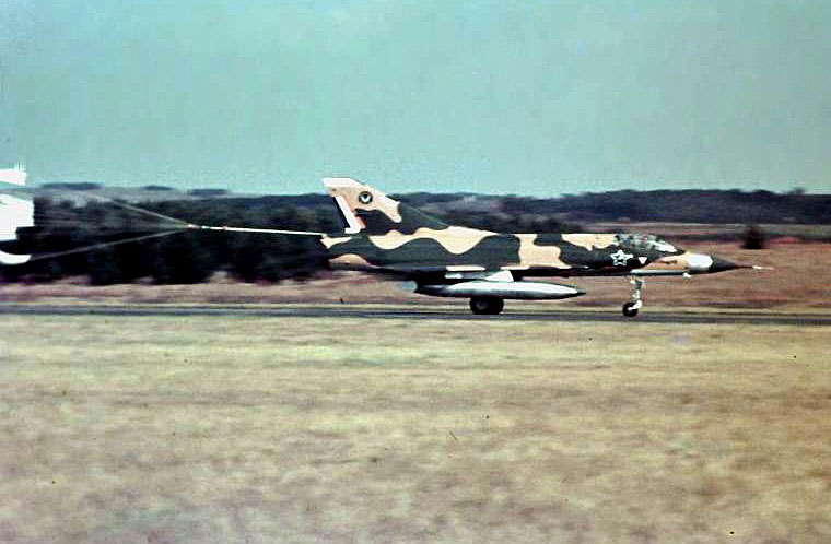 Mirage III chute deployed